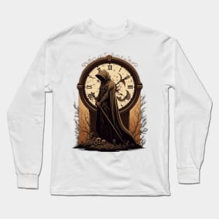 Time's Up: Steampunk Grim Reaper Long Sleeve T-Shirt